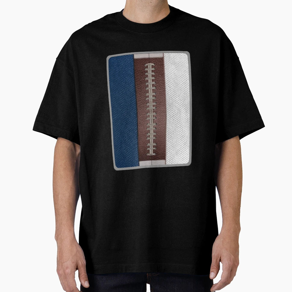 Football Blue And White Team Spirit T-Shirt - Custom Art Print Men Women - T-Shirt, Sweatshirt, Hoodie