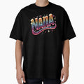 Glitter Nana Text T-Shirt - Minimalist Print Men Women - T-Shirt, Sweatshirt, Hoodie