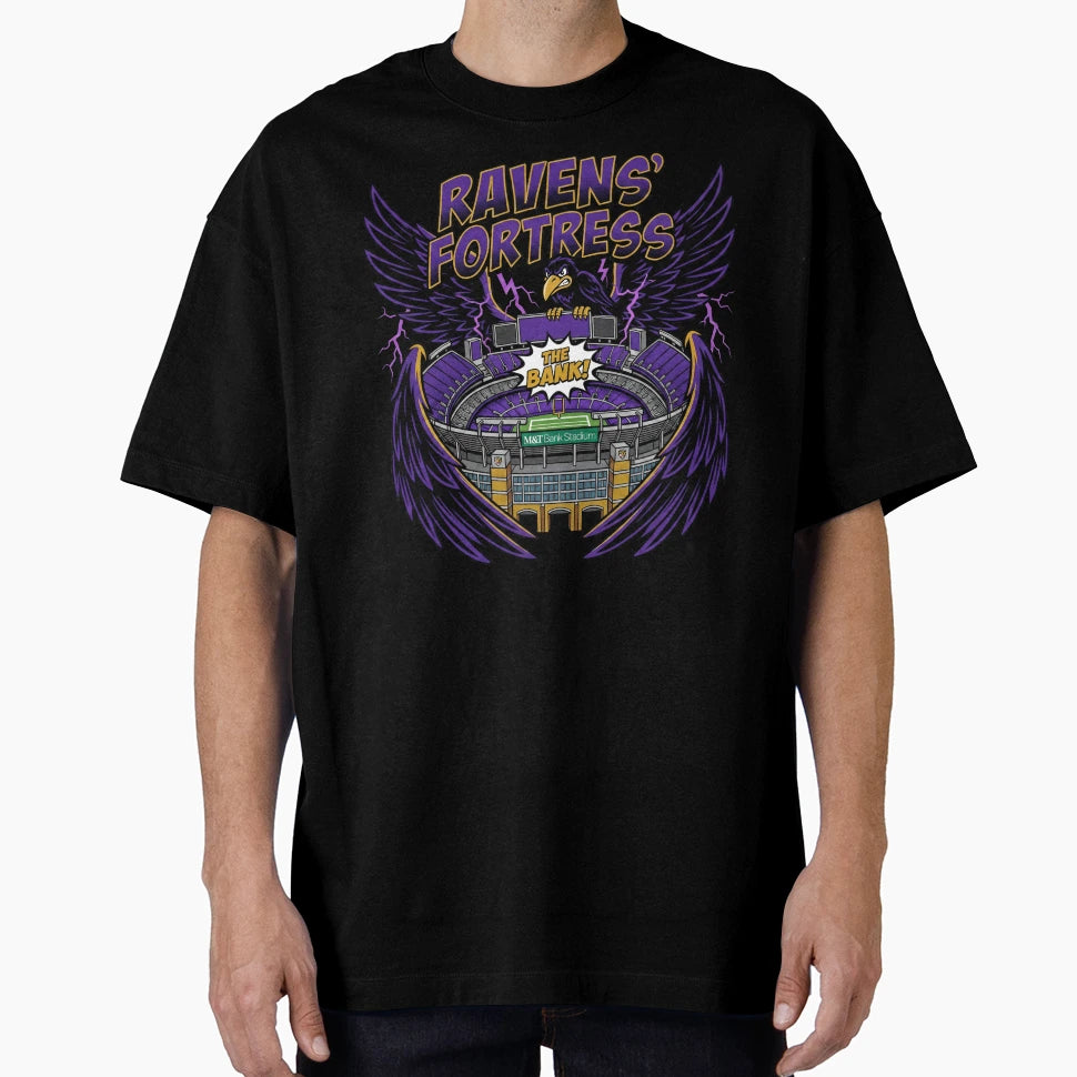 Ravens Fortress Baltimore Football Stadium T-Shirt - Unique Graphic Unisex - T-Shirt, Sweatshirt, Hoodie