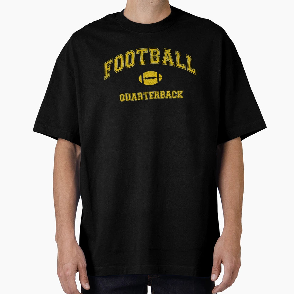 Football Team Quarterback Distressed T-Shirt - Custom Art Print Men Women - T-Shirt, Sweatshirt, Hoodie