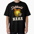 Softball Nana Leopard Heart Softball T-Shirt - Minimalist Print Men Women - T-Shirt, Sweatshirt, Hoodie