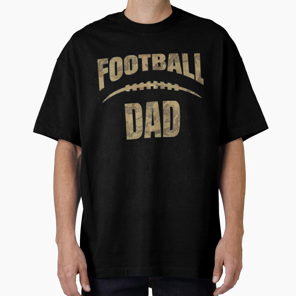 Football Dad Distressed Camo T-Shirt - Casual Everyday Wear Unisex - T-Shirt, Sweatshirt, Hoodie