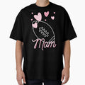 Heart And Football Mom T-Shirt - Novelty Apparel Unisex - T-Shirt, Sweatshirt, Hoodie