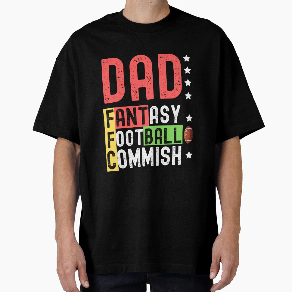 Husband Dad Fantasy Football Commish T-Shirt - Aesthetic Graphic Men Women - T-Shirt, Sweatshirt, Hoodie