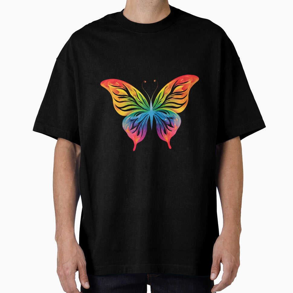 Simple Rainbow Butterfly by ArtByFrancis - Adult & Kids T-Shirts, Sweatshirts & Hoodies apparel design preview 1