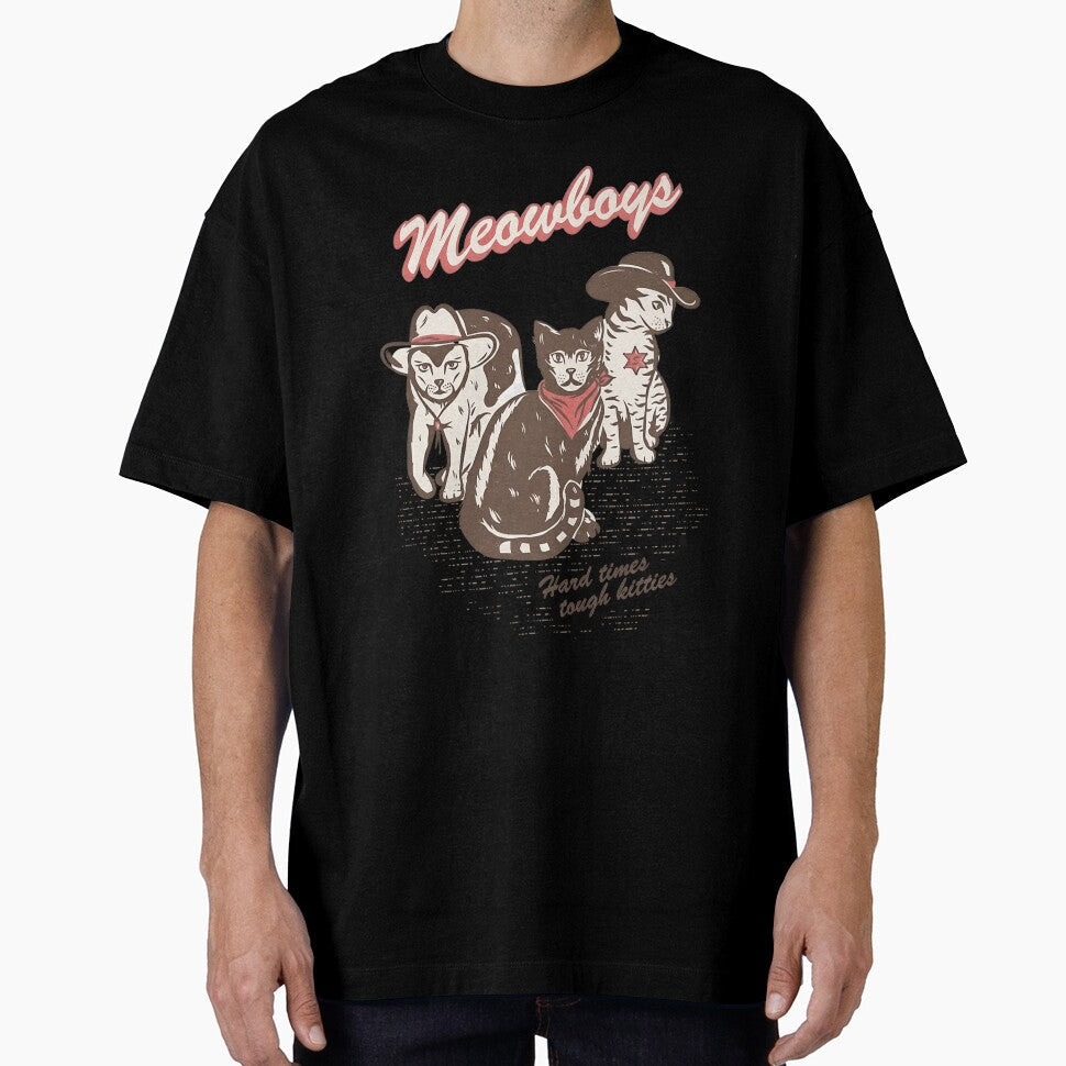 Meowboys by florenceburnell - Adult & Kids T-Shirts, Sweatshirts & Hoodies apparel design preview 1