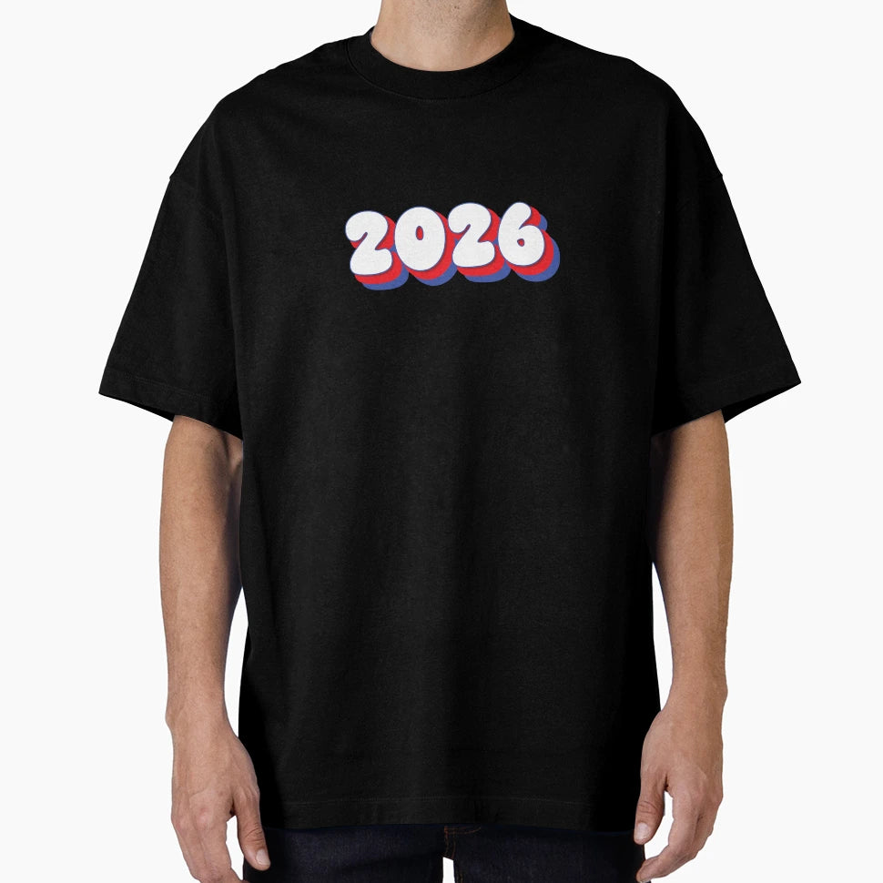 2026 Year Twenty Twenty Six Red White T-Shirt - Minimalist Print Men Women - T-Shirt, Sweatshirt, Hoodie
