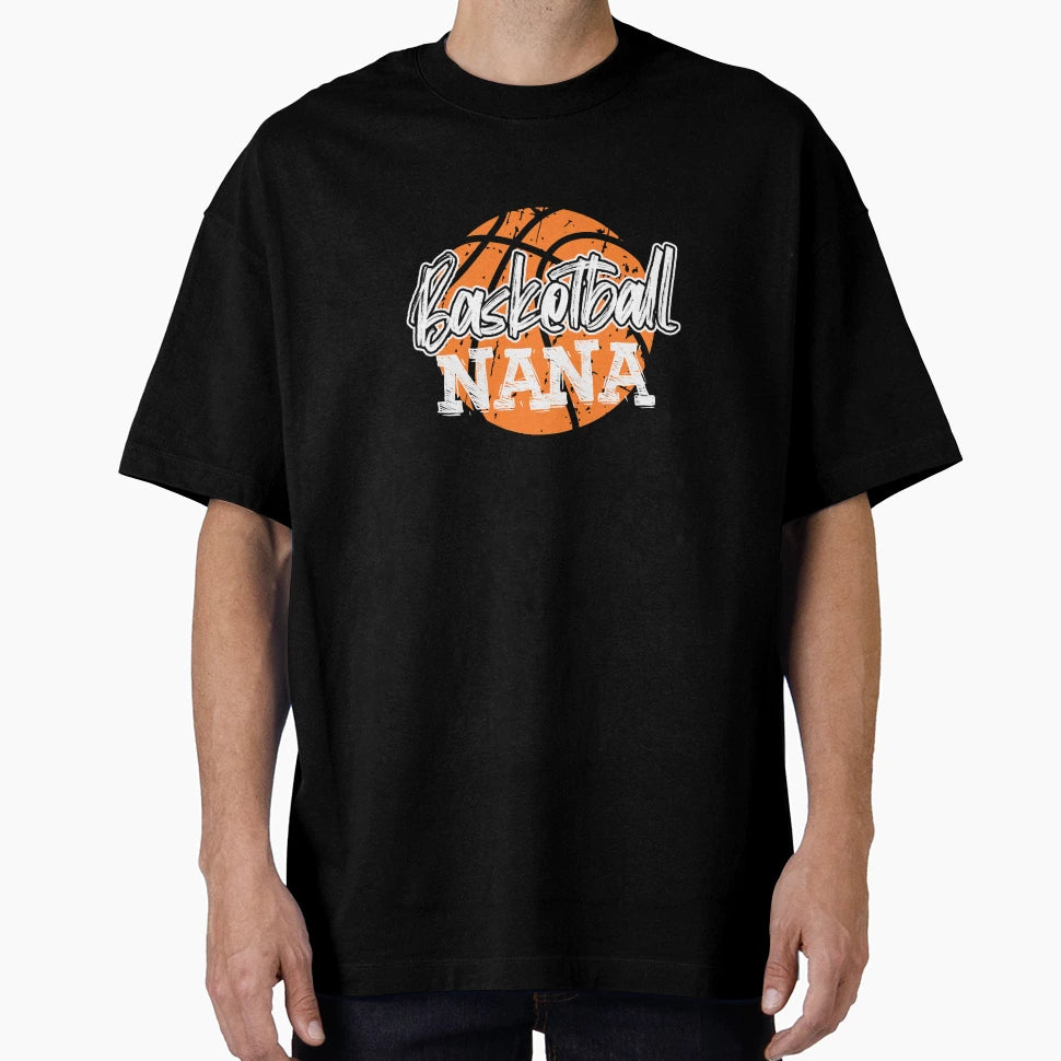 Womens Basketball Nana Distressed T-Shirt - Minimalist Print Men Women - T-Shirt, Sweatshirt, Hoodie