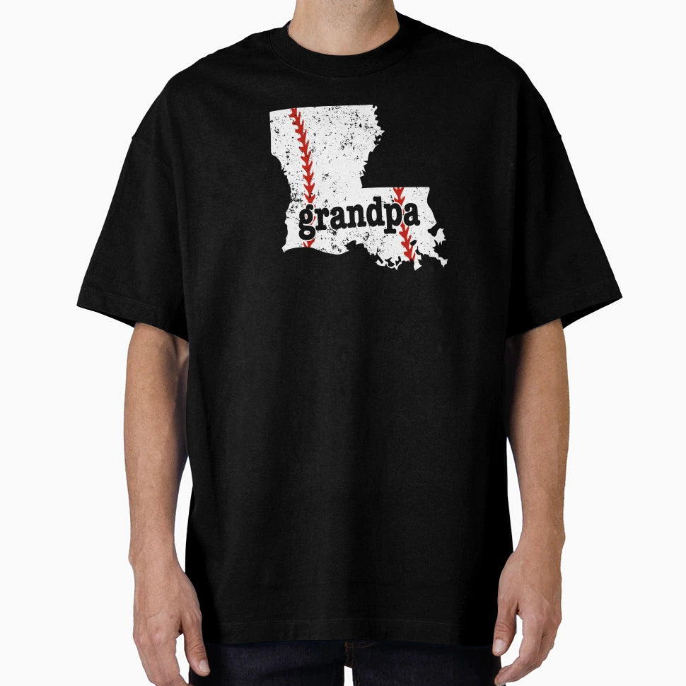 Louisiana Baseball Grandpa Softball T-Shirt - Streetwear Style Unisex - T-Shirt, Sweatshirt, Hoodie