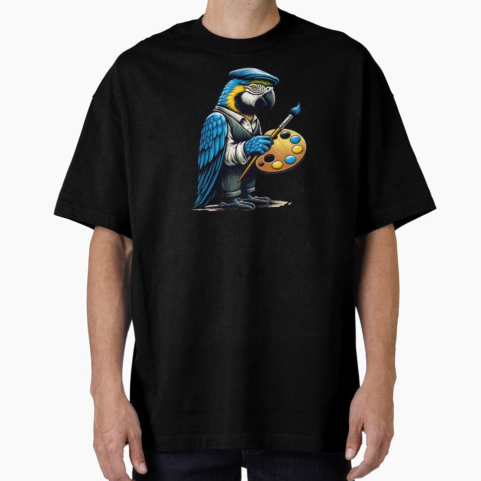 Creative Minds Fly Free Artistic Parrot Painter - Adult & Kids T-Shirts, Sweatshirts & Hoodies apparel design preview 1