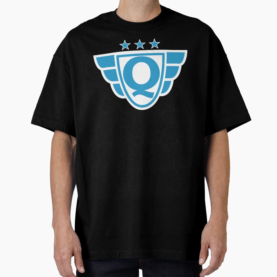Superhero Letter Q Stars And Wings T-Shirt - Fun Novelty Design Men Women - T-Shirt, Sweatshirt, Hoodie