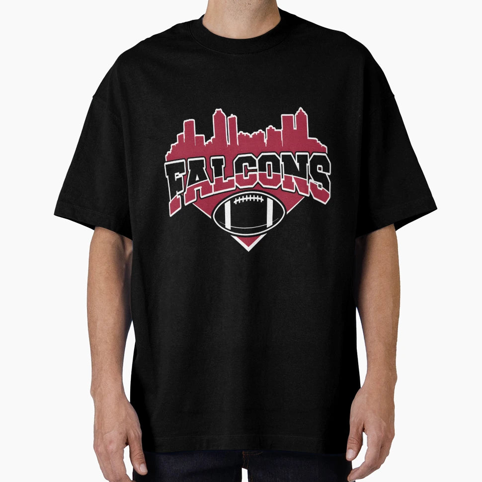 Falcons Football Skyline T-Shirt - Casual Everyday Wear for Adults - T-Shirt, Sweatshirt, Hoodie