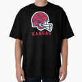 Kansas Football Team Helmet T-Shirt - Aesthetic Graphic Men Women - T-Shirt, Sweatshirt, Hoodie