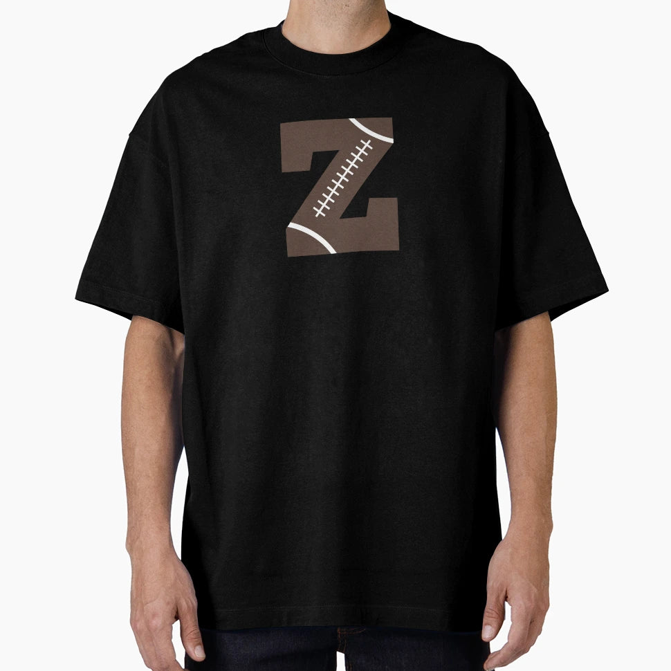 Personalized Football Initial Z T-Shirt - Unique Graphic Unisex - T-Shirt, Sweatshirt, Hoodie