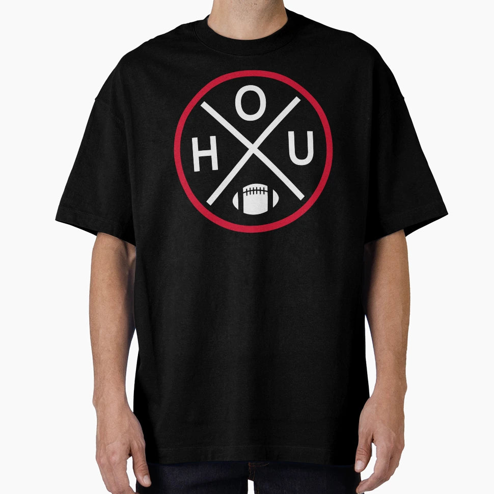 Houston Football Emblem Hou T-Shirt - Novelty Apparel Men Women - T-Shirt, Sweatshirt, Hoodie