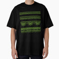 South asian patterns kiwi green on black by - Adult & Kids T-Shirts, Sweatshirts & Hoodies apparel design preview 1
