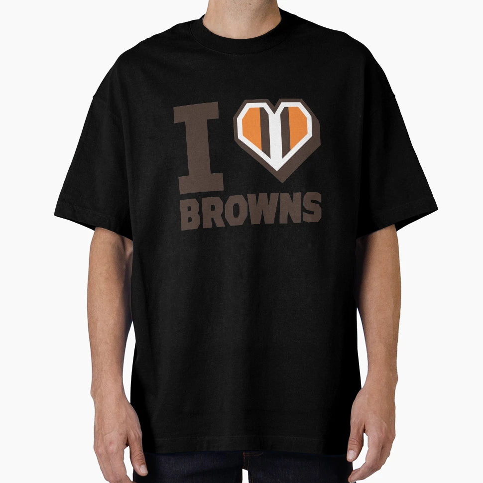 I Love Browns Heart T-Shirt - Minimalist Print Unisex - T-Shirt, Sweatshirt, Hoodie