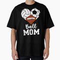 Ball Mom Funny Soccer Football T-Shirt - Minimalist Print Unisex - T-Shirt, Sweatshirt, Hoodie