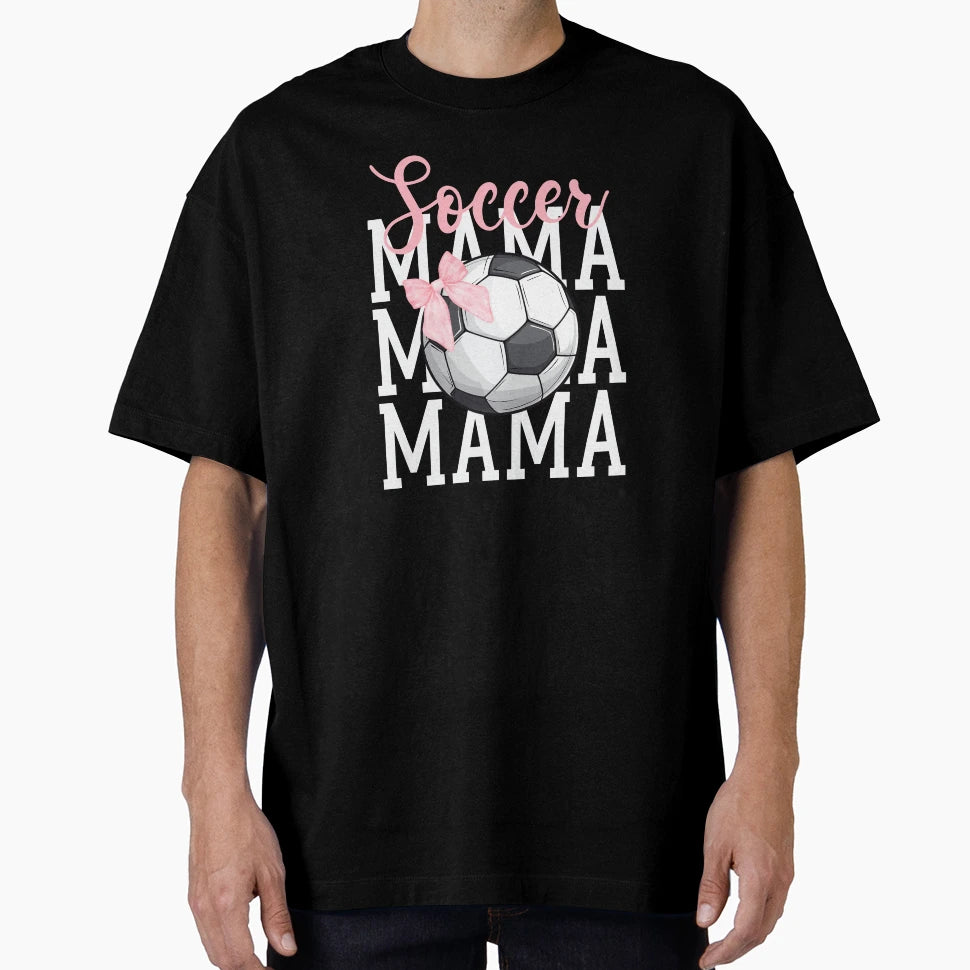 Soccer Mama Coquette Bow Soccer Ball T-Shirt - Fun Novelty Design Unisex - T-Shirt, Sweatshirt, Hoodie