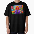 Stylish Lion in a Vibrant Cityscape Setting by - Adult & Kids T-Shirts, Sweatshirts & Hoodies apparel design preview 1