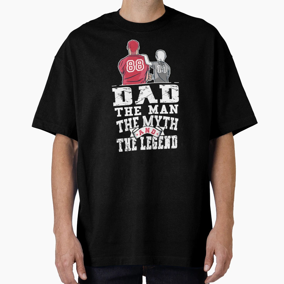 Mens Proud Baseball Dad Myth Legend T-Shirt - Aesthetic Graphic Unisex - T-Shirt, Sweatshirt, Hoodie