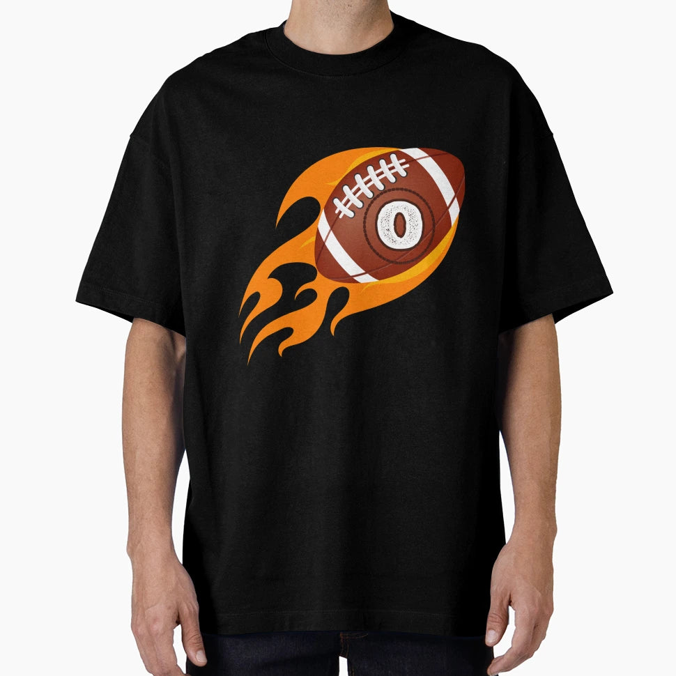 Monogram O Football Fireball T-Shirt - Unique Graphic Men Women - T-Shirt, Sweatshirt, Hoodie