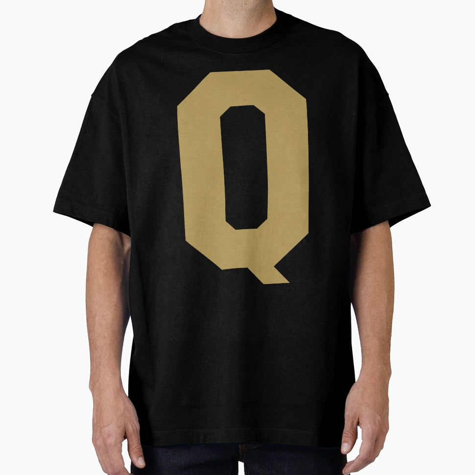 Alphabet Gold Q Sports Letter Q T-Shirt - Fun Novelty Design Men Women - T-Shirt, Sweatshirt, Hoodie
