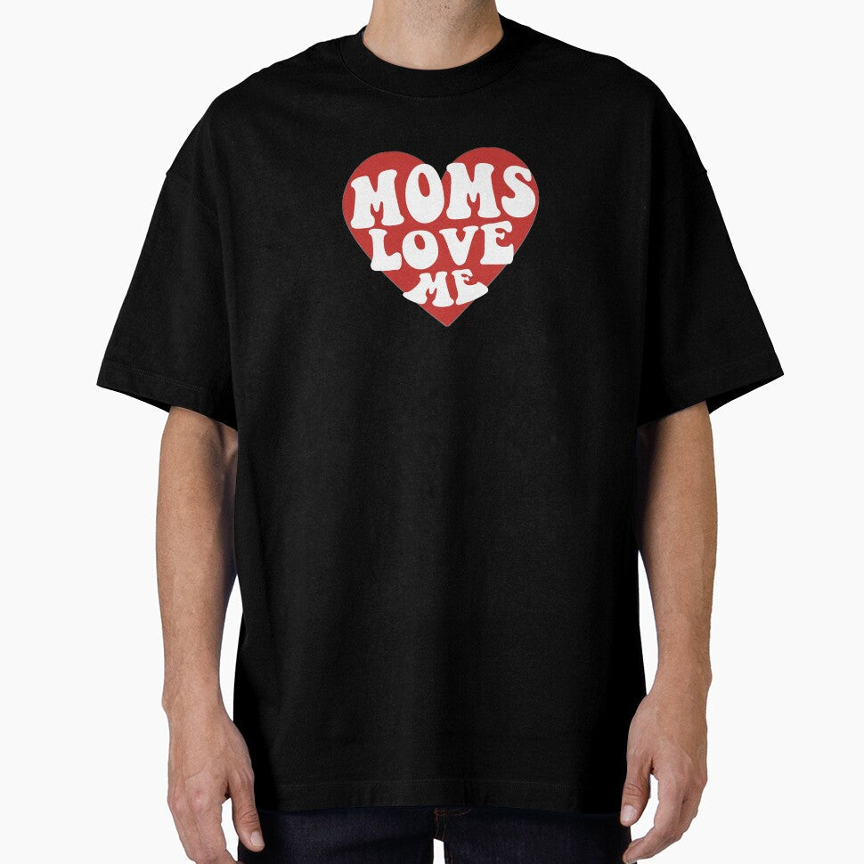 Moms love me red heart aesthetic by stickersxbecca - Adult & Kids T-Shirts, Sweatshirts & Hoodies apparel design preview 1