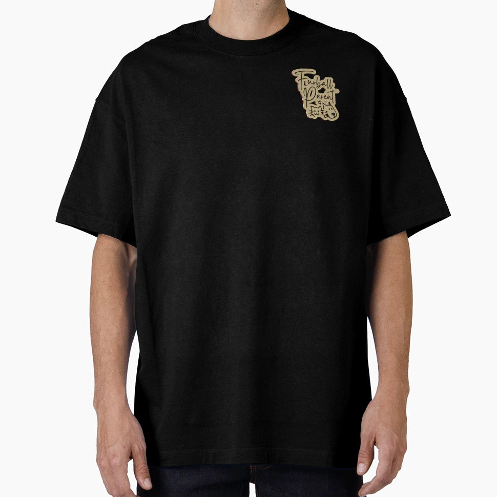 Furball Parent 3D Gold Metal Badge T-Shirt - Casual Everyday Wear Unisex - T-Shirt, Sweatshirt, Hoodie