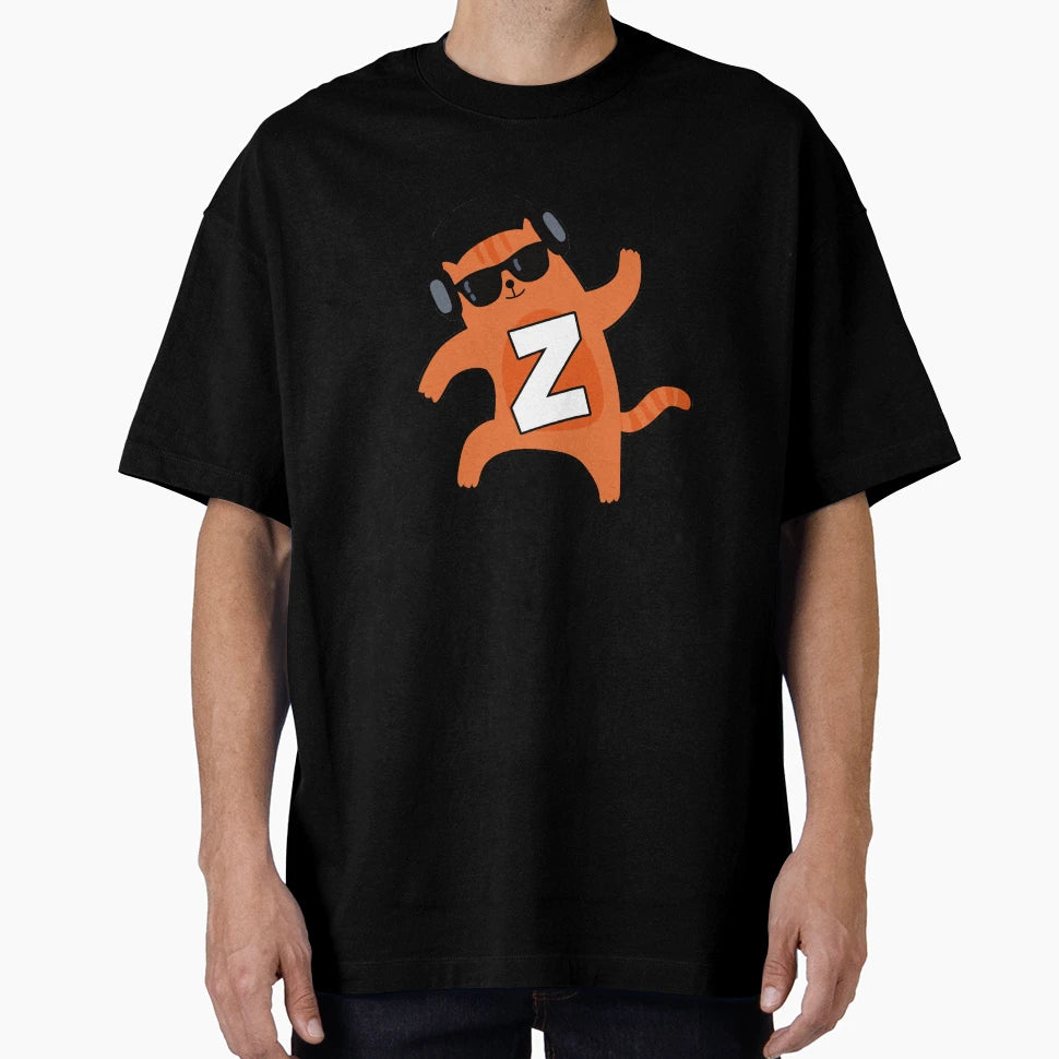 Monogram Z Groovy Cat T-Shirt - Novelty Apparel for Adults - T-Shirt, Sweatshirt, Hoodie