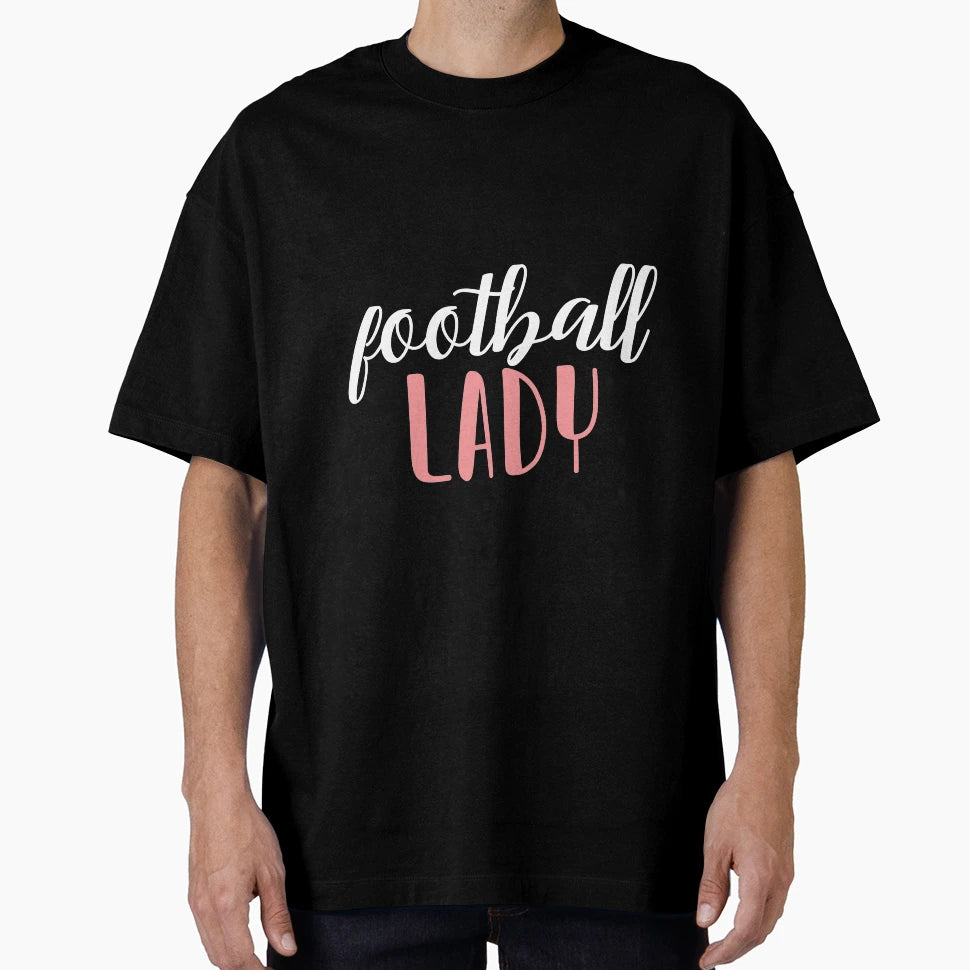 Football Lady Football T-Shirt - Aesthetic Graphic for Adults - T-Shirt, Sweatshirt, Hoodie