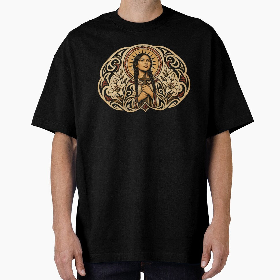 St. Kateri Tekakwitha Lily of the Mohawks by Airimo - Adult & Kids T-Shirts, Sweatshirts & Hoodies apparel design preview 1