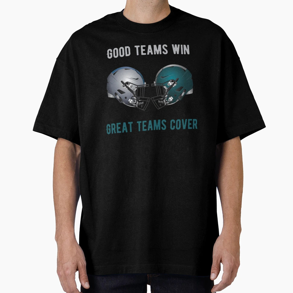 Good Teams Win Great Teams Cover Helmets T-Shirt - Minimalist Print Unisex - T-Shirt, Sweatshirt, Hoodie