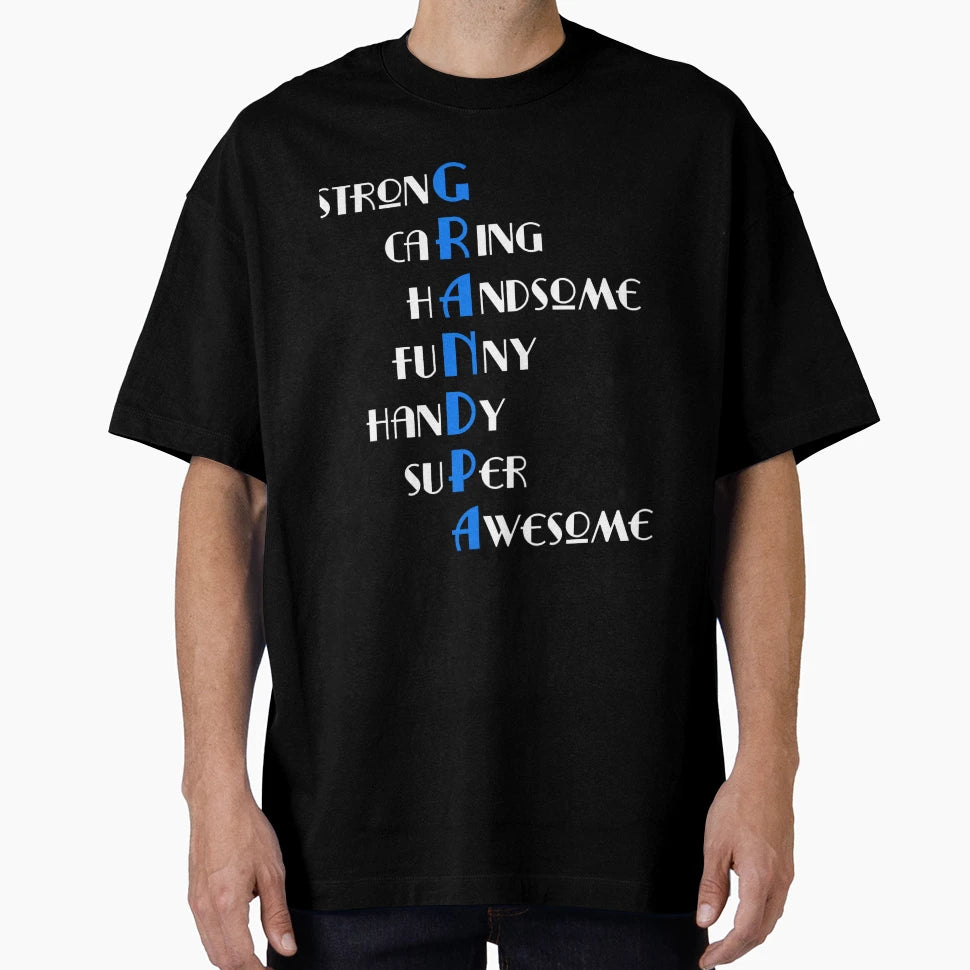Father Grandpa Words Happy Fathers T-Shirt - Aesthetic Graphic for Adults - T-Shirt, Sweatshirt, Hoodie