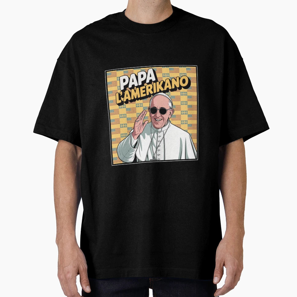 Pope Amerikano Leon Pop Art Saint Modern T-Shirt - Novelty Apparel Unisex - T-Shirt, Sweatshirt, Hoodie