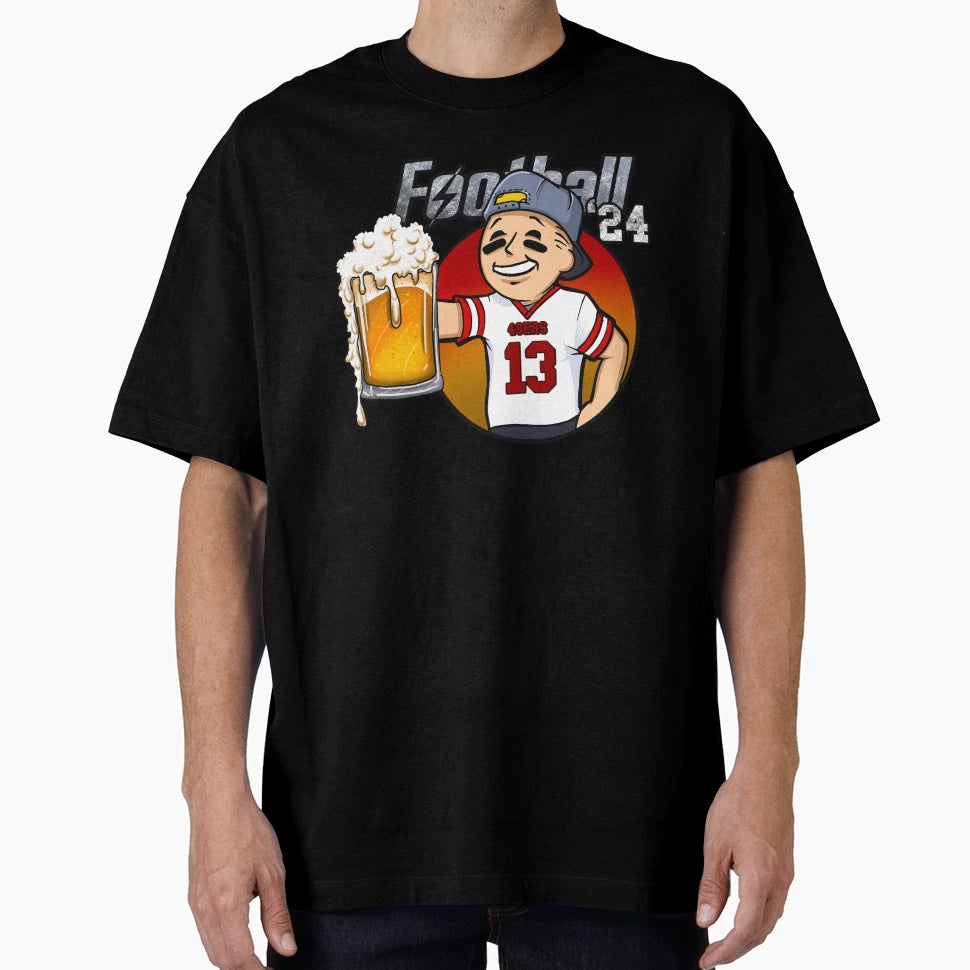 Beer Football 2 T-Shirt - Minimalist Print Men Women - T-Shirt, Sweatshirt, Hoodie