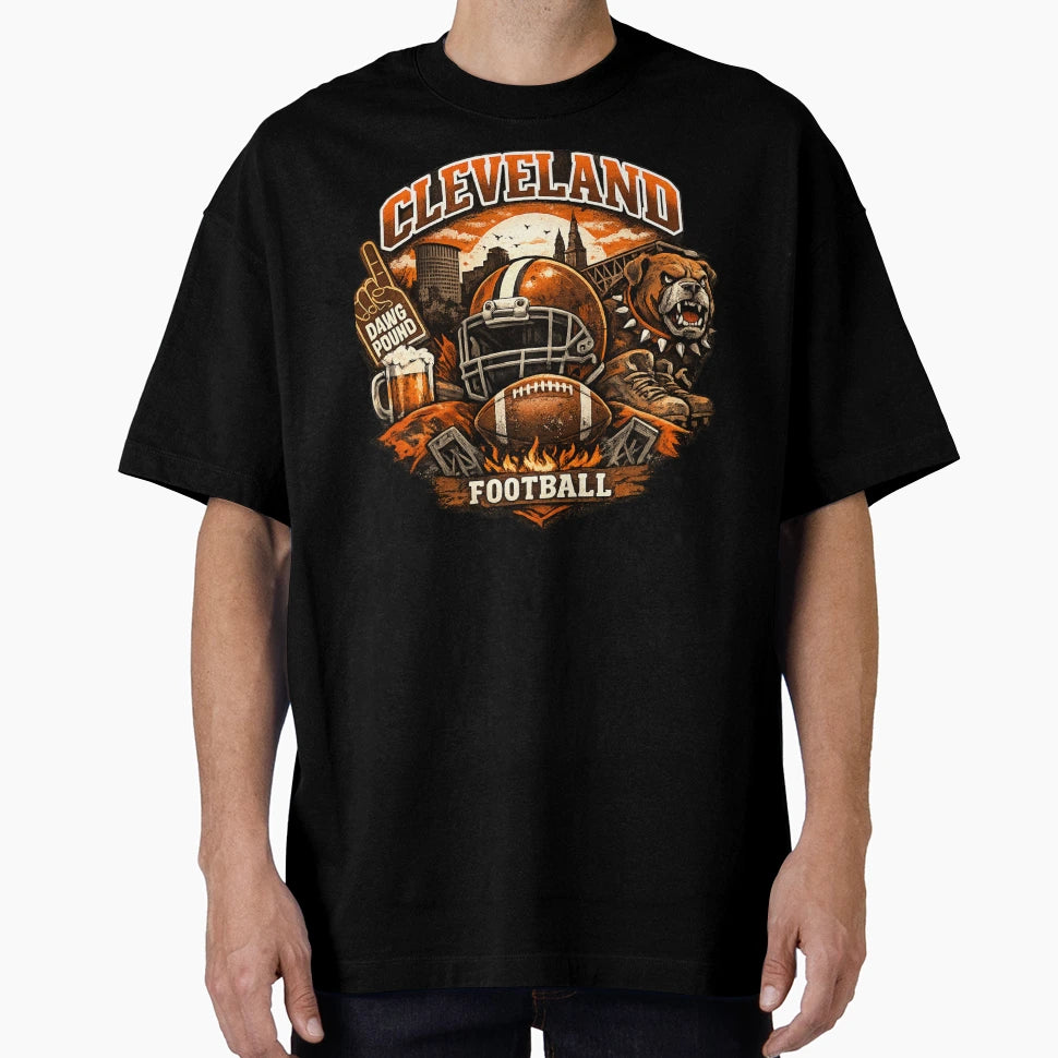 Cleveland Football Fan Dog Pound T-Shirt - Fun Novelty Design Men Women - T-Shirt, Sweatshirt, Hoodie