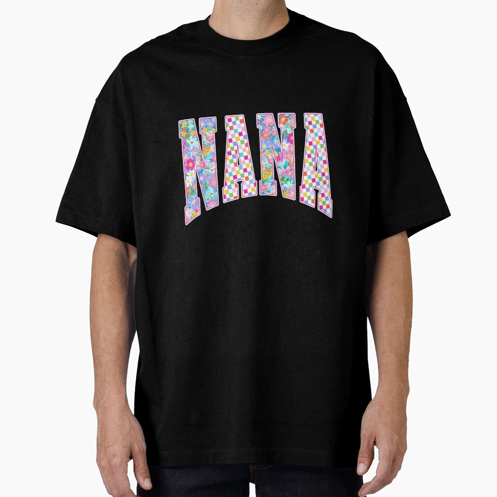 Mama Floral Checkered T-Shirt - Custom Art Print for Adults - T-Shirt, Sweatshirt, Hoodie