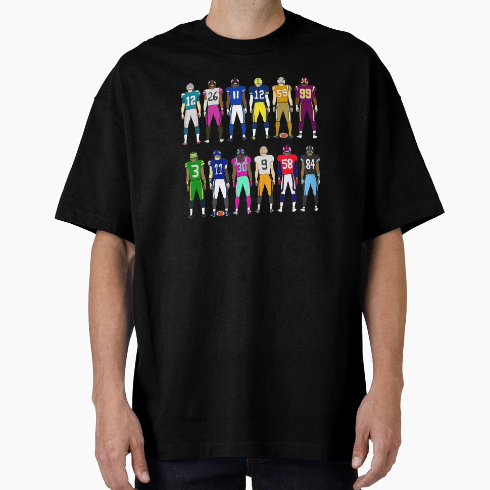 Football Backs T-Shirt - Novelty Apparel Men Women - T-Shirt, Sweatshirt, Hoodie