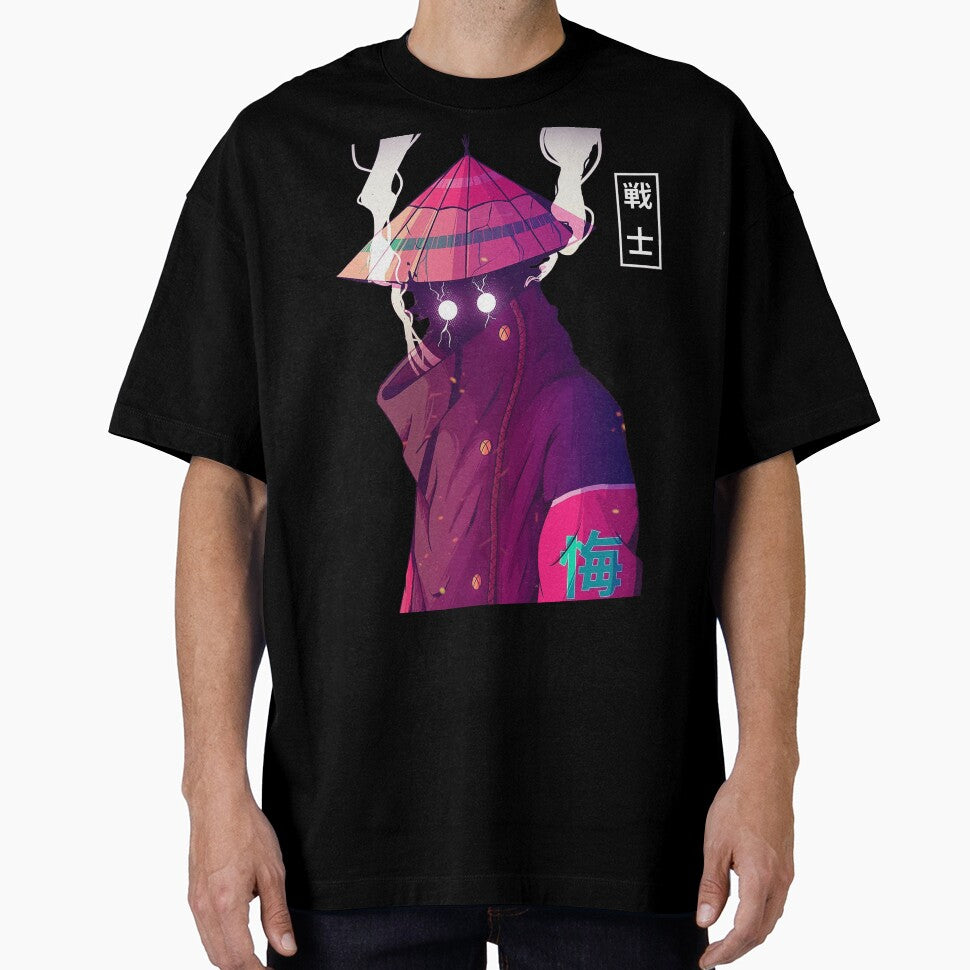 Vaporwave Neo Tokyo Aesthetic Samurai by OWLvision33 - Adult & Kids T-Shirts, Sweatshirts & Hoodies apparel design preview 1