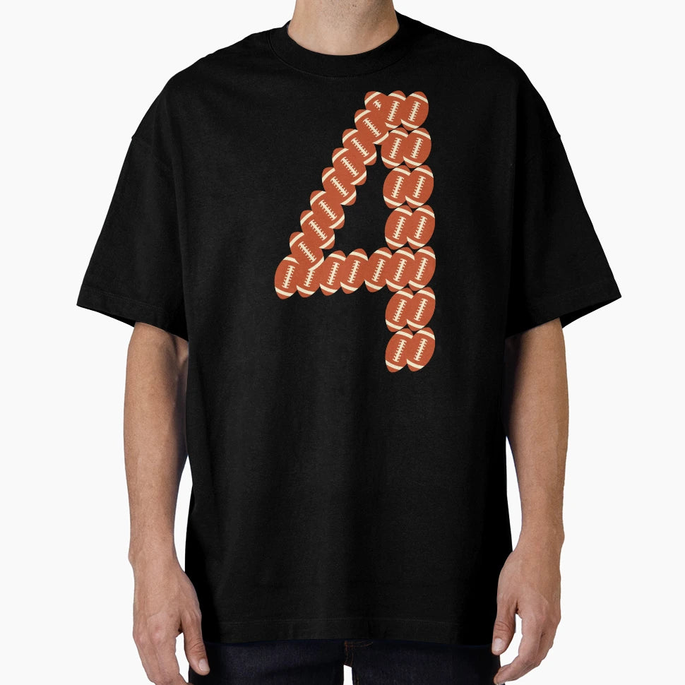Player Number 4 Four American T-Shirt - Casual Everyday Wear for Adults - T-Shirt, Sweatshirt, Hoodie