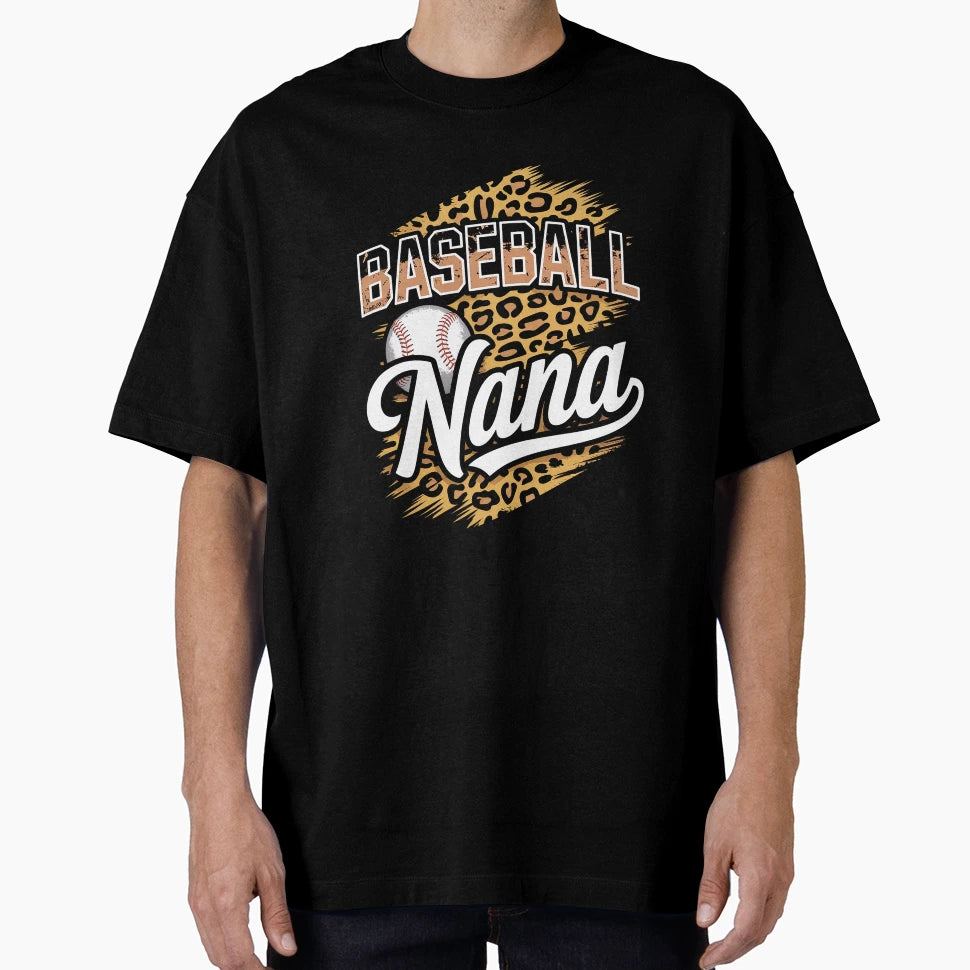 Baseball Nana Leopard Mothers Day T-Shirt - Novelty Apparel Men Women - T-Shirt, Sweatshirt, Hoodie