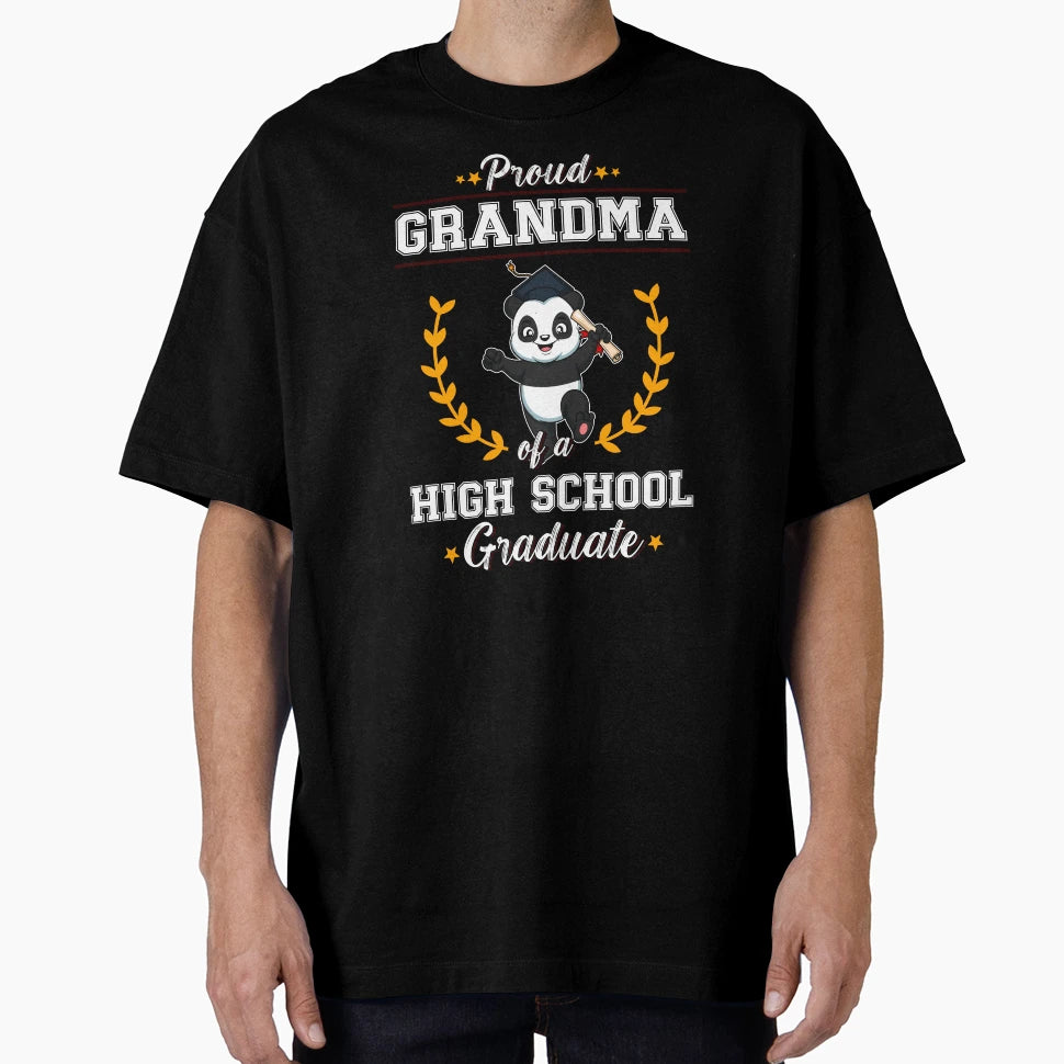 Proud Grandma High School Graduate T-Shirt - Minimalist Print for Adults - T-Shirt, Sweatshirt, Hoodie