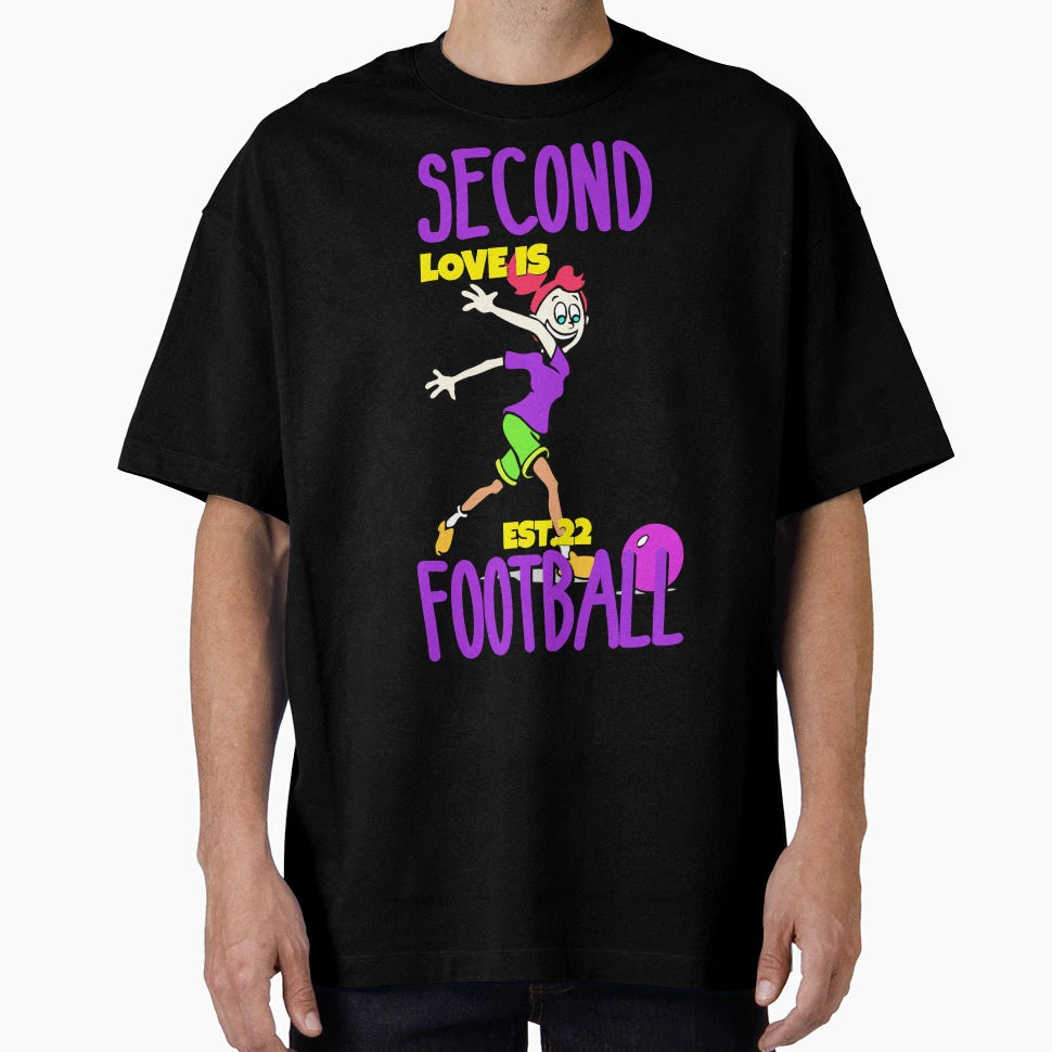 Second Love Is Footbal T-Shirt - Unique Graphic Men Women - T-Shirt, Sweatshirt, Hoodie