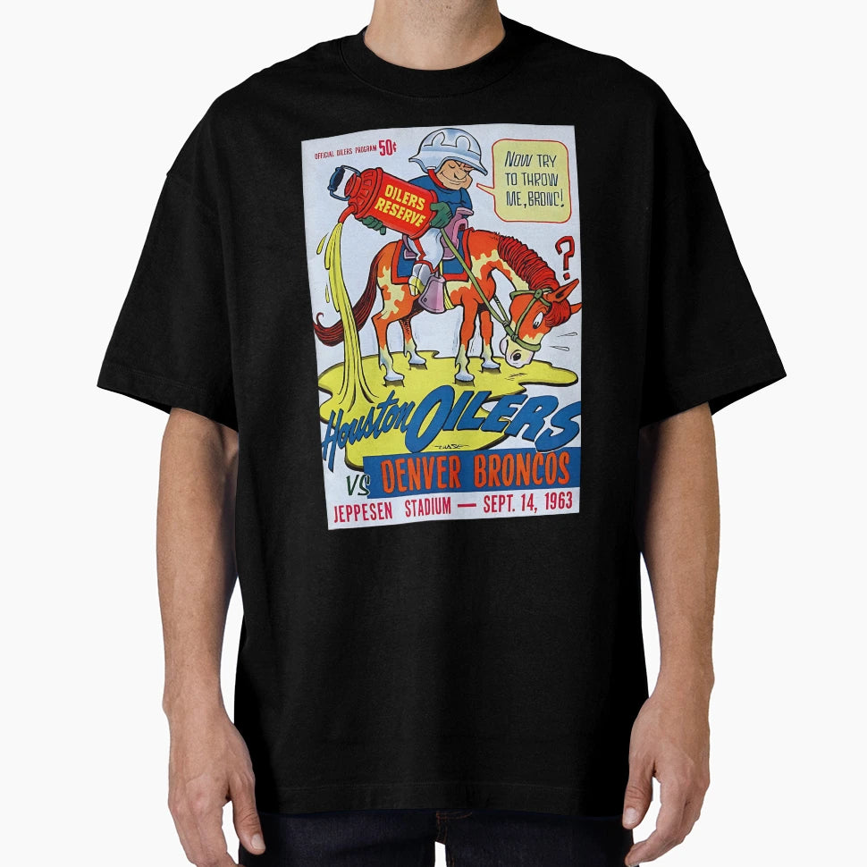 Oilers V Broncos T-Shirt - Aesthetic Graphic for Adults - T-Shirt, Sweatshirt, Hoodie