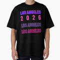 Los Angeles 2026 Layered Typography T-Shirt - Aesthetic Graphic Unisex - T-Shirt, Sweatshirt, Hoodie