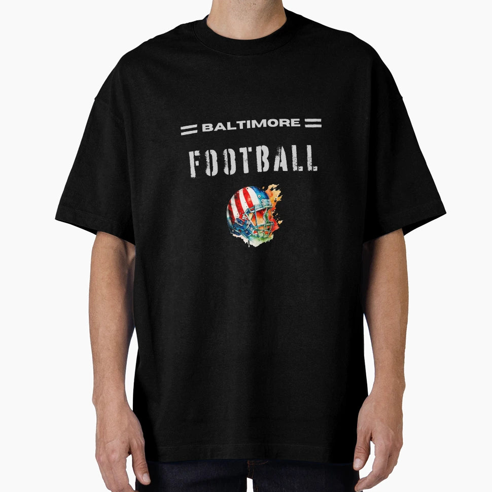 Baltimore Football Usa Flag Helmet T-Shirt - Unique Graphic Men Women - T-Shirt, Sweatshirt, Hoodie