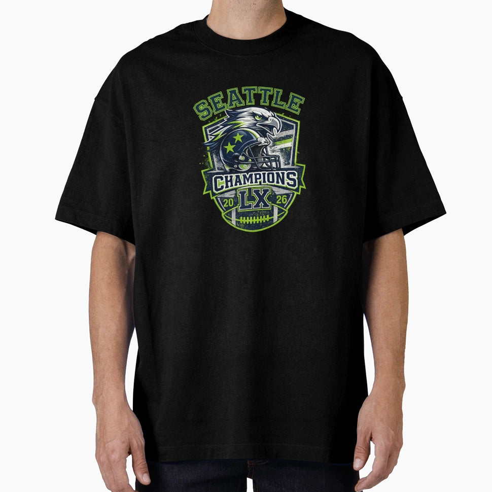Seattle Football Lx Champions 2026 T-Shirt - Novelty Apparel for Adults - T-Shirt, Sweatshirt, Hoodie