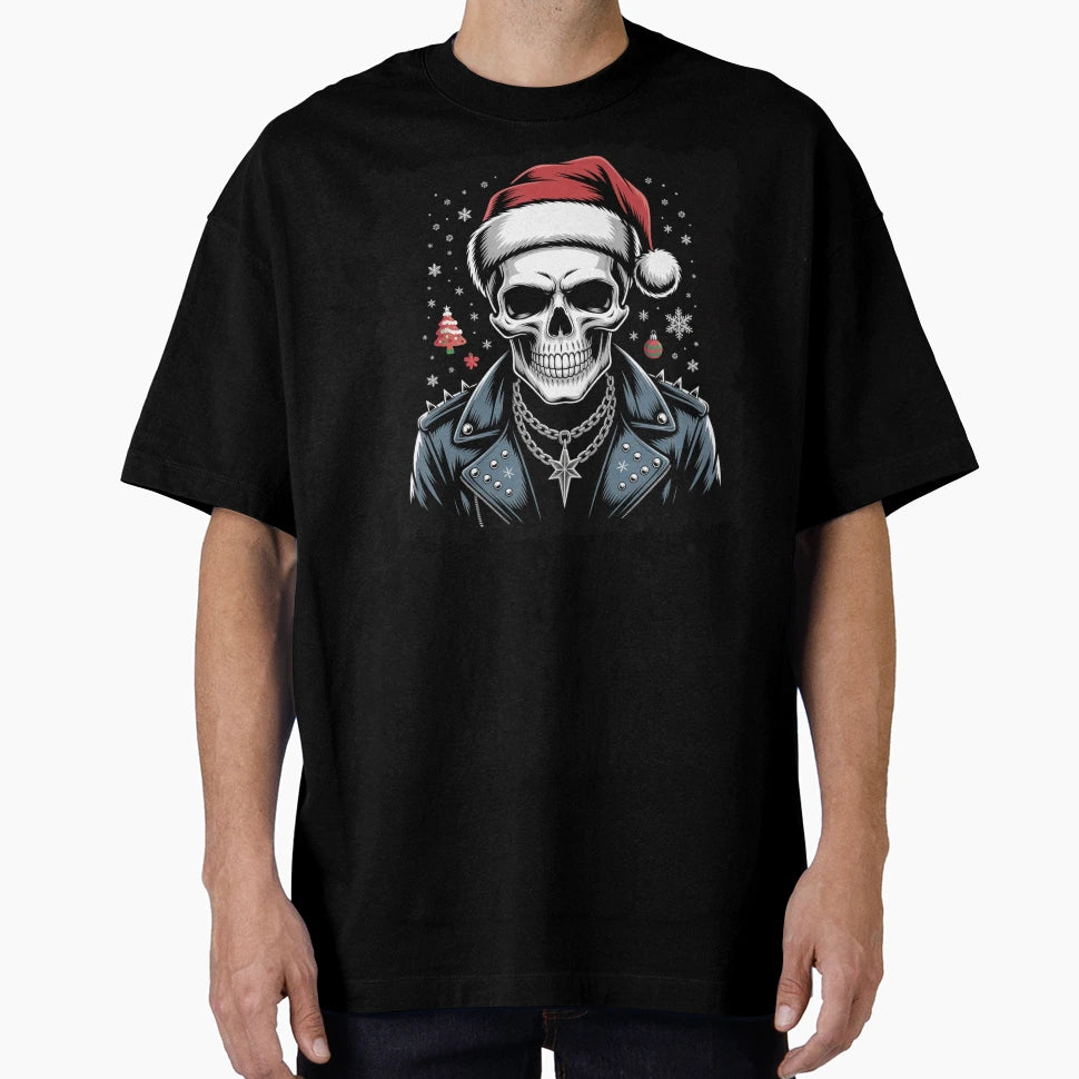 Skull Santas Favorite Human Merry Squad T-Shirt - Custom Art Print Unisex - T-Shirt, Sweatshirt, Hoodie