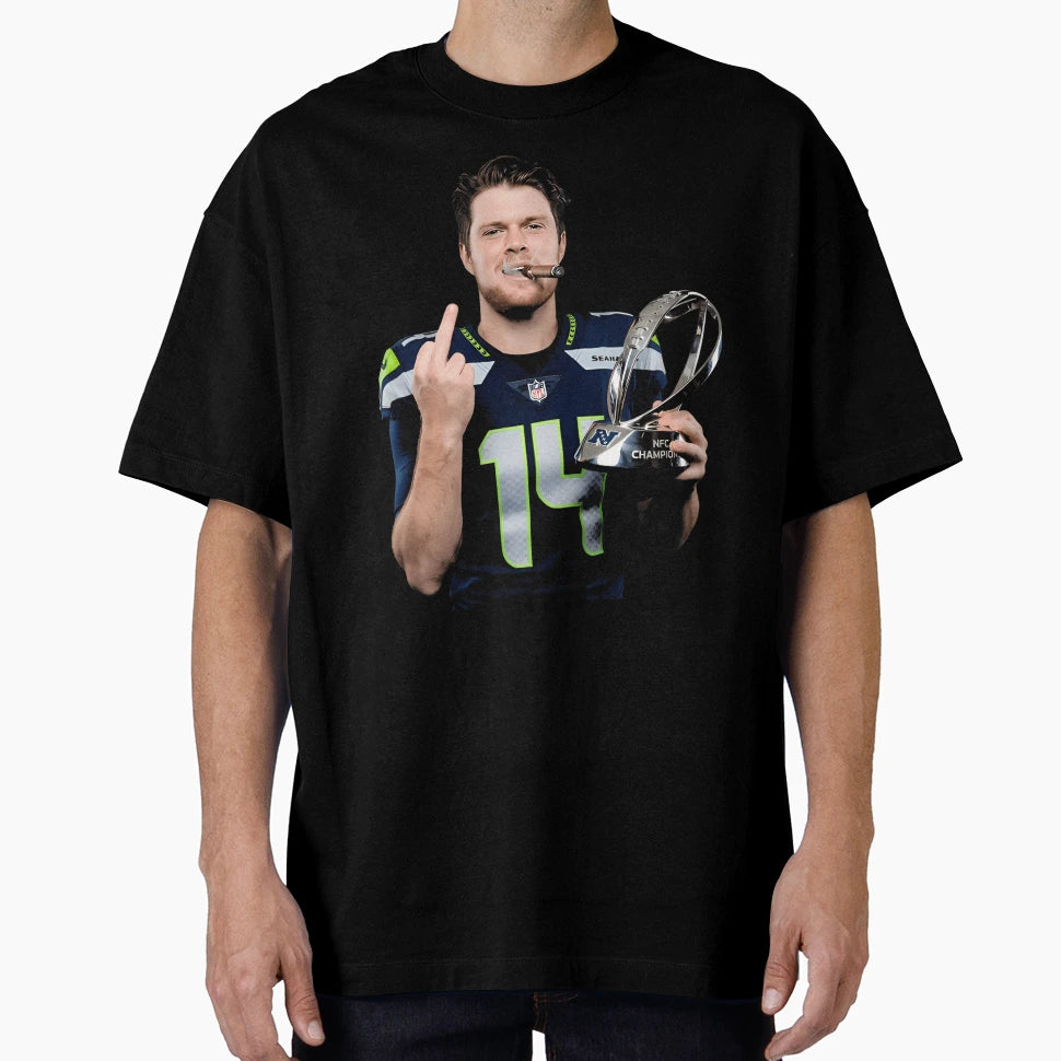 Sam Darnold Trophy Flipping It T-Shirt - Aesthetic Graphic Men Women - T-Shirt, Sweatshirt, Hoodie